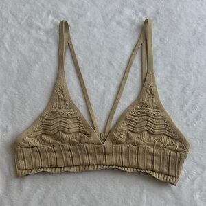 Intimately by Free People Textured Beige Bralette